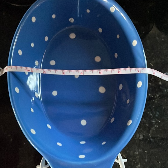 Temptations 1.5 Qt. Baking Dish. Blue & White Polka Dot Pattern. EUC - Picture 9 of 9